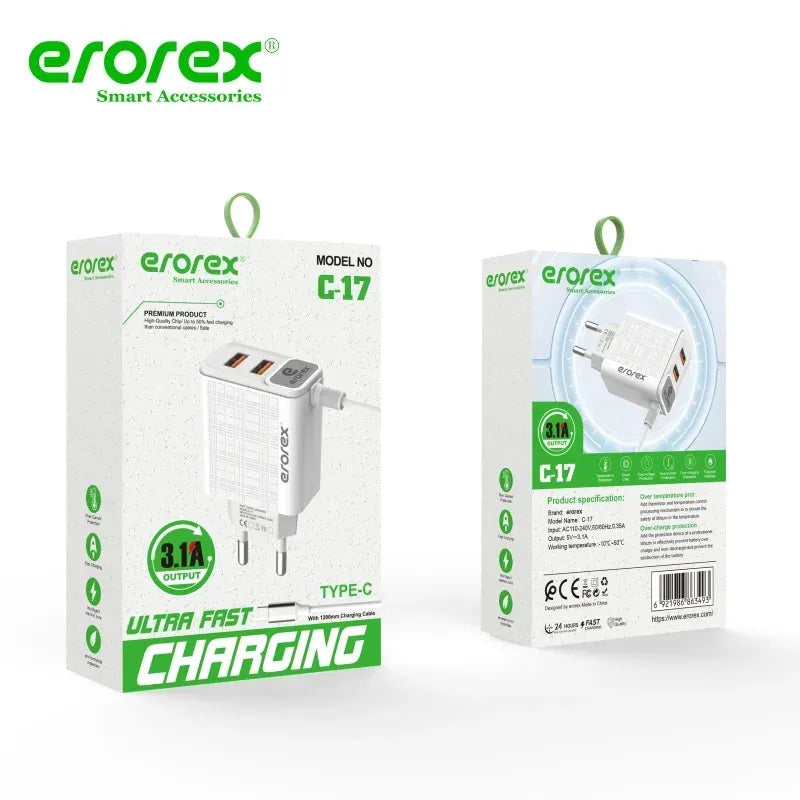 3-in-1 Type C Charger for Phone with 31A Output