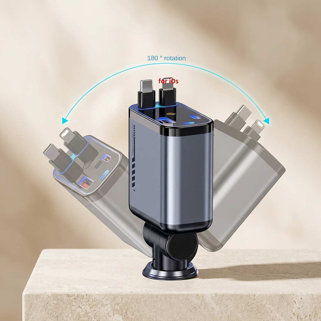 180-deg Adjustable Car Charger 20w Fast  Charging