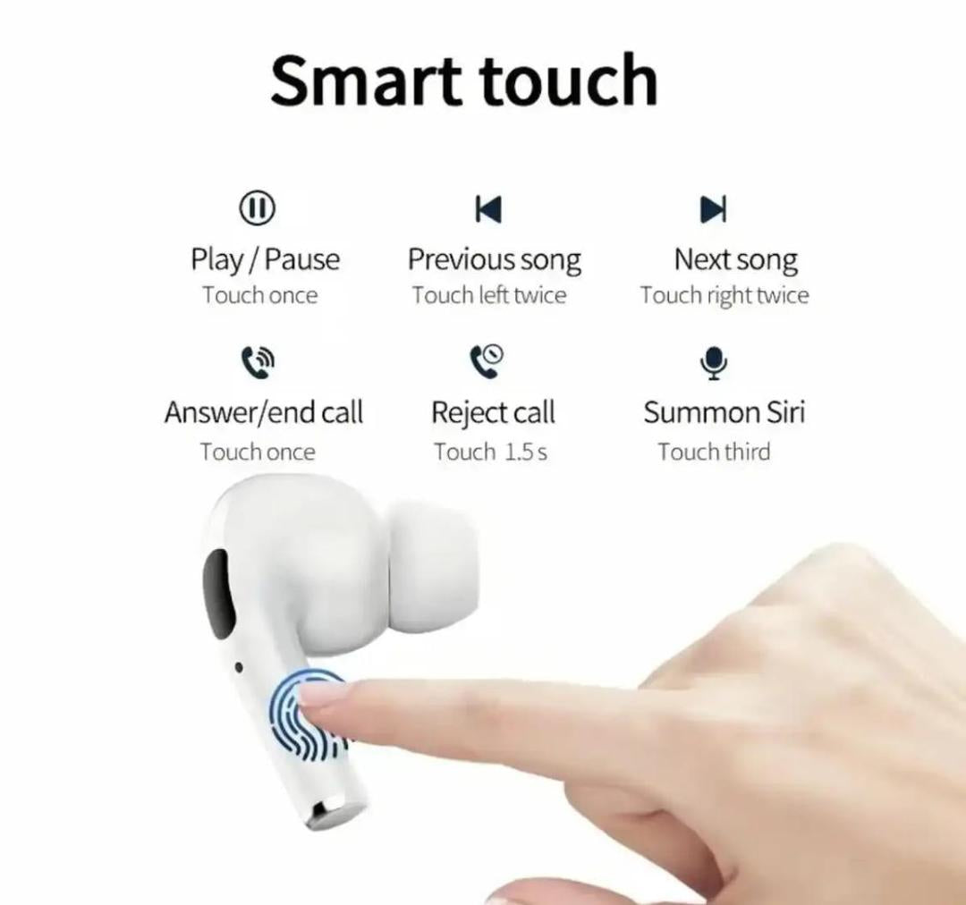 Premium Wireless Earbuds Pro Bluetooth 5.3 White