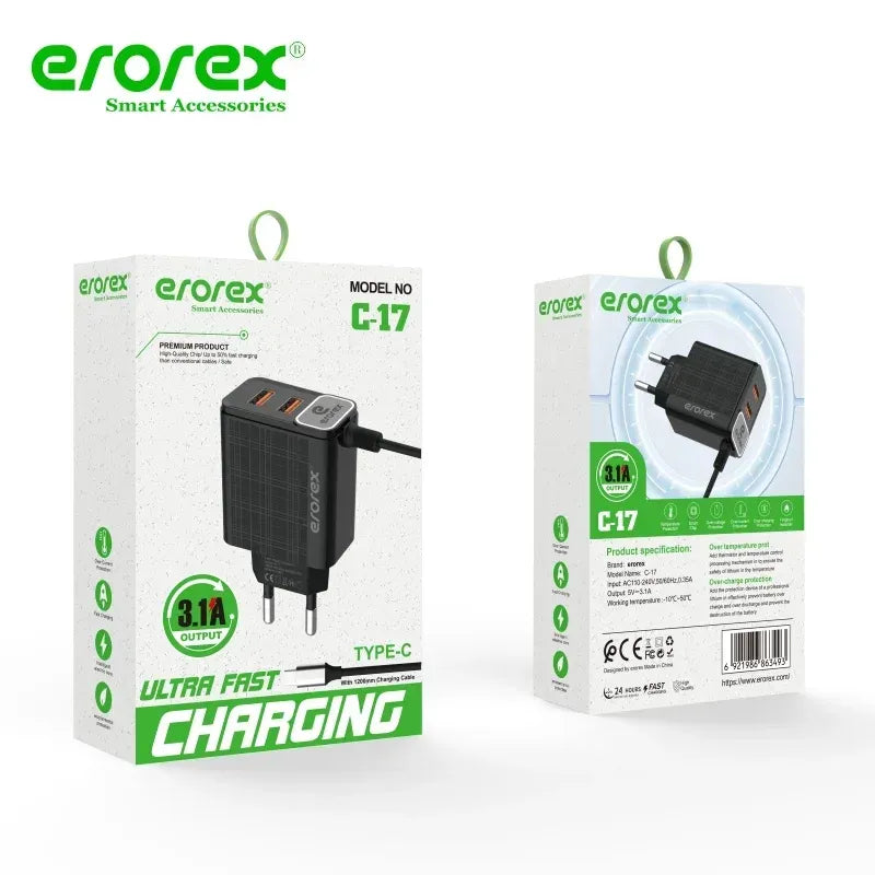 3-in-1 Type C Charger for Phone with 31A Output