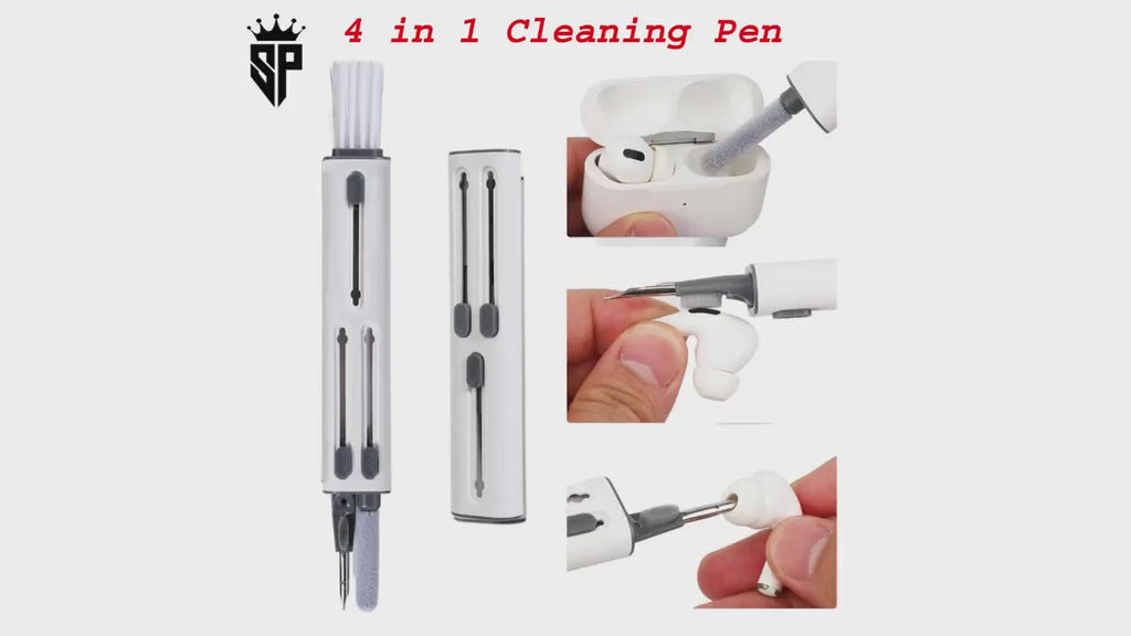 4-in-1 Earphone Cleaning Pen with Soft Bristle Brush
