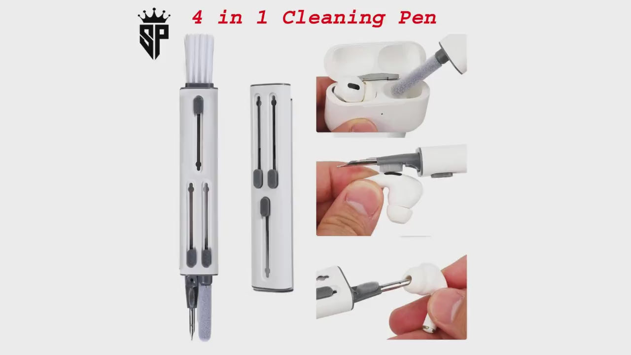 4-in-1 Earphone Cleaning Pen with Soft Bristle Brush