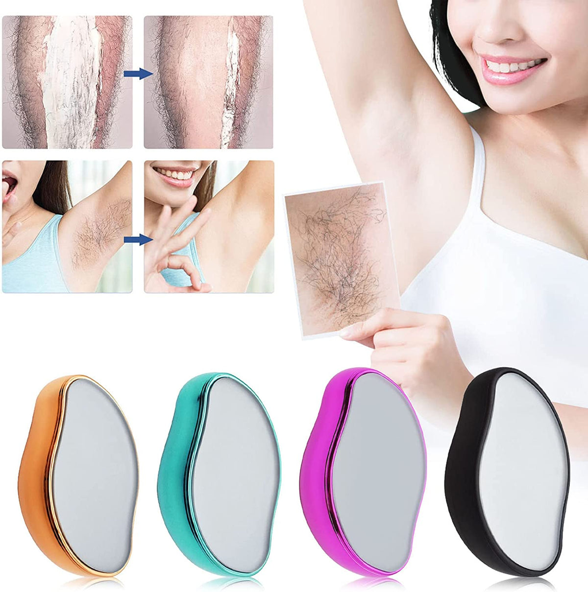 Magic Crystal Hair Eraser - Painless & Reusable Hair Removal Stone