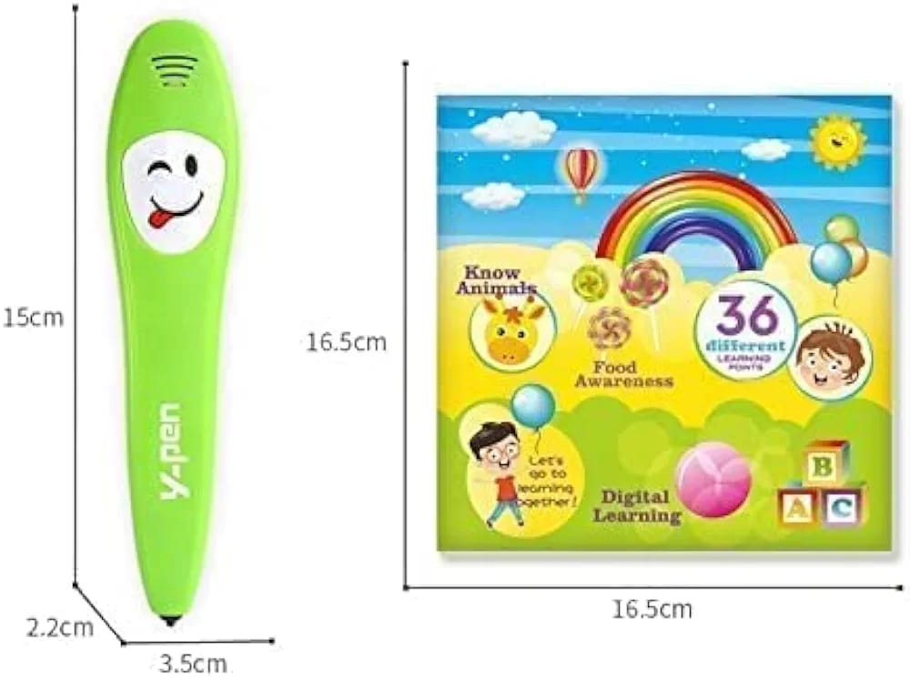 Kids Smart Talking Pen & 36-Pages Interactive Learning Book