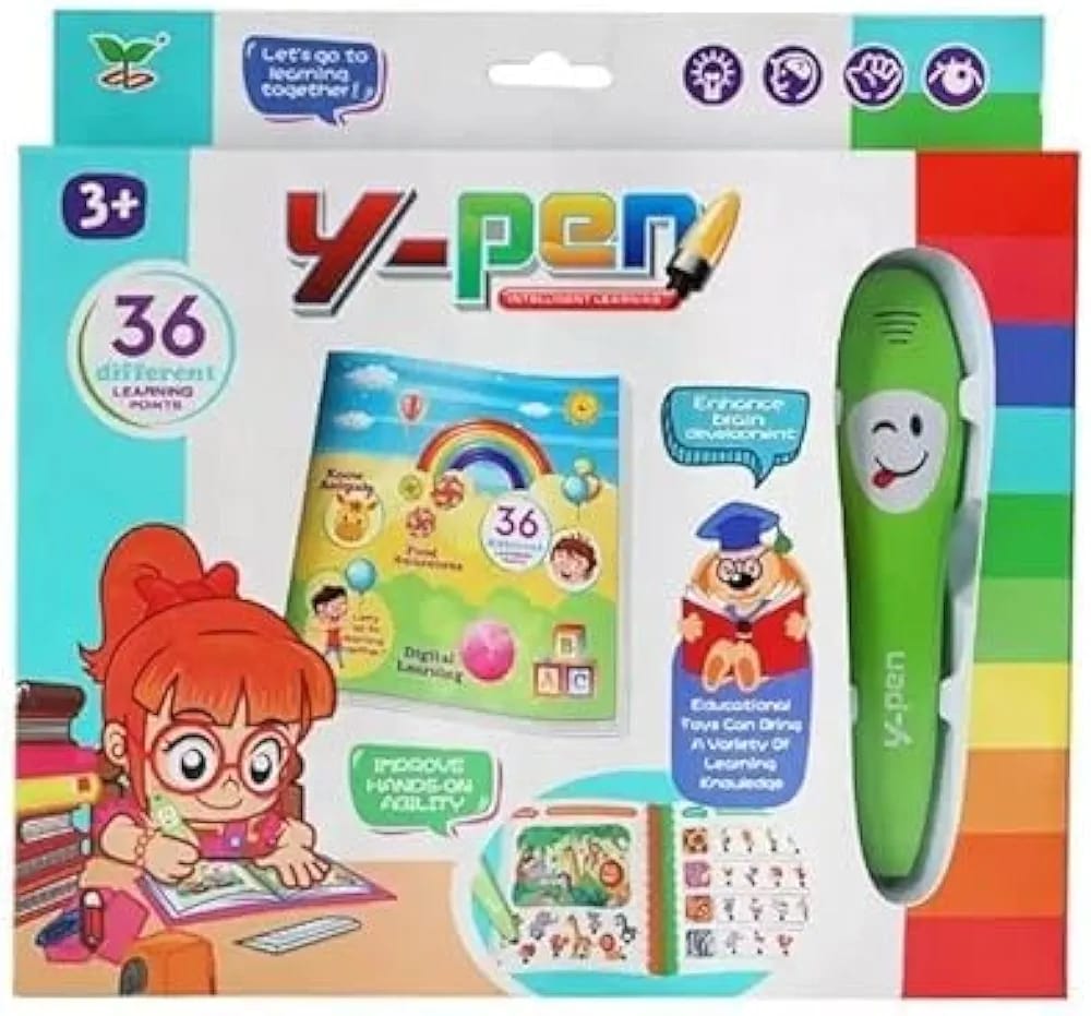 Kids Smart Talking Pen & 36-Pages Interactive Learning Book