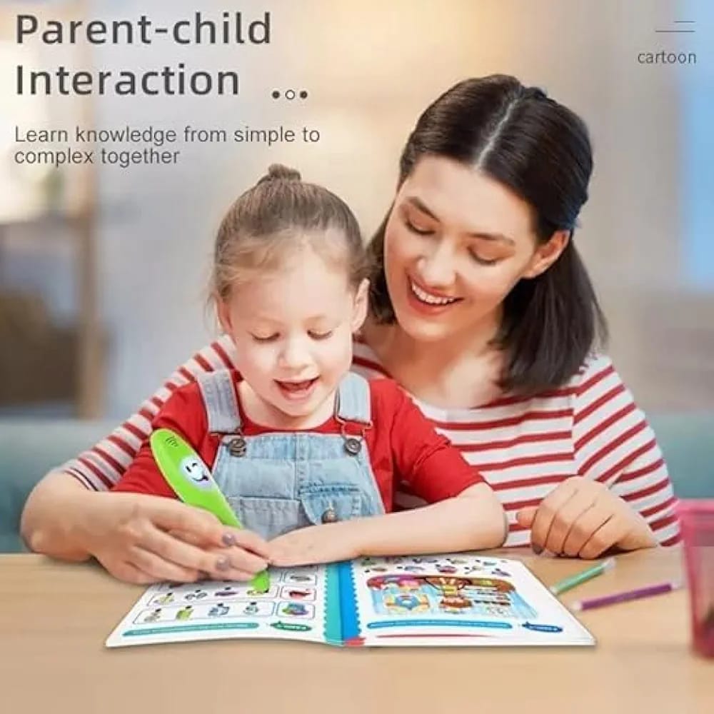 Kids Smart Talking Pen & 36-Pages Interactive Learning Book